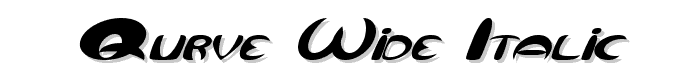 Qurve Wide Italic font